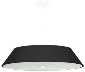 Lampada a sospensione nera con paralume in tessuto ø 70 cm Hektor - Nice Lamps