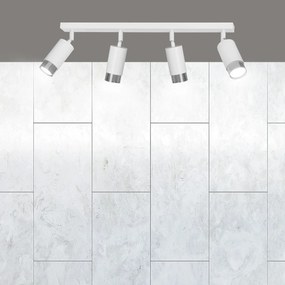 Lampada da Soffitto in Acciaio HIRO 4 Nero Cromo/Oro 4xGU10