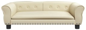 Lettino per cani crema 95x55x30 cm in similpelle