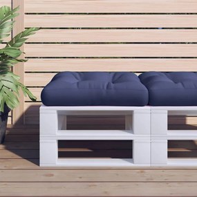 Cuscino Per Pallet Blu Marino 60x60x12 Cm İn Tessuto /