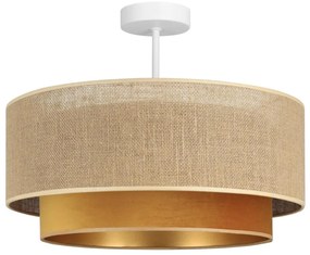 Lampadario da soffitto SARTA 1xE27/60W/230V rame/iuta