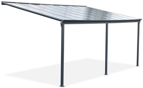 Tettoia per terrazza in alluminio San Diego 4,9 x 2,9 CoverTech antracite