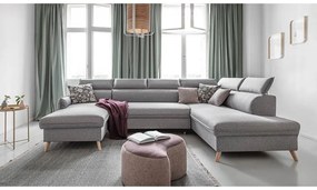 Divano letto angolare grigio chiaro (angolo destro) Sweet Harmony - Miuform