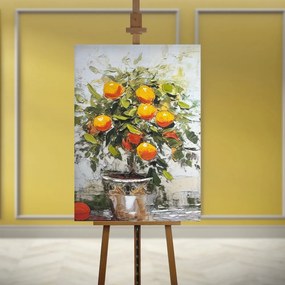 Quadro con elementi dipinti a mano 70x100 cm Oranges – Styler