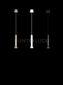 Sospensione lila piccola nero h.26cm d.6,6cm 1 luce attacco gu10