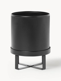 Portavaso con superficie millerighe Bau, alt. 24 cm