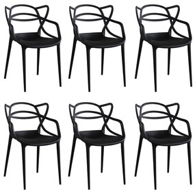 LALU - set di 6 sedie in plastica