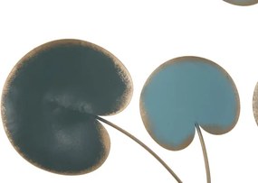 Pannello Decorativo A Parete Albero 89x2,5x90 Cm In Ferro Apple Blu Chiaro