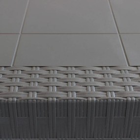 CALIGOLA - set tavolo in alluminio e teak cm 80 x 80 x 74 h con 4 poltrone Alma