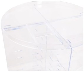 Organizer da bagno girevole in plastica trasparente per cosmetici - Hermia