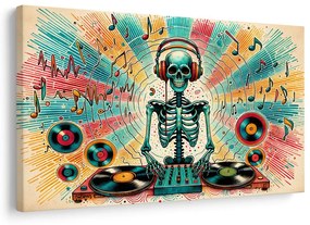 Quadro su tela – Scheletro disco con dischi