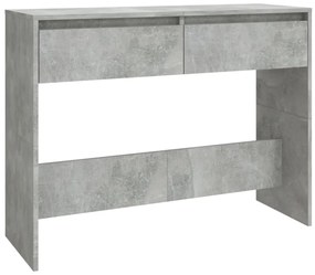Tavolo consolle grigio cemento 100x35x76,5 cm in truciolato