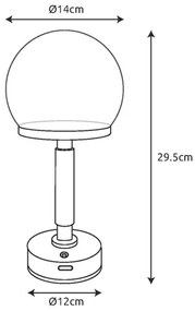Globo 21034B - LED Lampada da tavolo ricaricabile HAKU LED/2,5W/5V 2800K verde