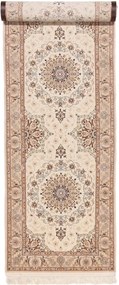 Isfahan Tappeto persiano 90x410 Rosa (Iran) Annodato A Mano