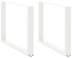 Gambe Tavolo Pranzo A U 2 Pz Bianco 100x(72-73) Cm Acciaio /