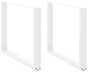 Gambe Tavolo Pranzo A U 2 Pz Bianco 100x(72-73) Cm Acciaio /