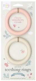 A Little Lovely Company - massaggiagengive in silicone - fragole con panna, 2 pezzi