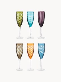 Set di 6 flute da champagne Cuttings