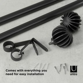 Mantovana estensibile in acciaio 107 - 305 cm Finn - Umbra