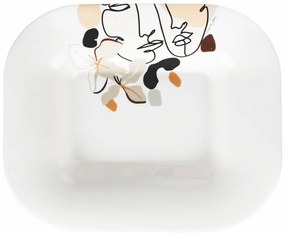 Piatto da portata in ceramica , 43,5 x 35,5 cm Face to Grey - VDE Tivoli 1996