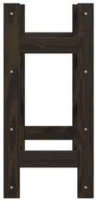 Portabottiglie per 16 bottiglie nero legno massello di pino