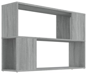 Libreria Grigio Sonoma 100x24x63 cm in Legno Multistrato