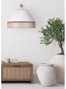 Duolla - Lampadario a sospensione con filo AVIGNON 1xE27/15W/230V diametro 50 cm bianco/beige
