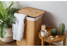 Cesto portabiancheria in bambù di colore naturale 78 l Bamboo - Compactor