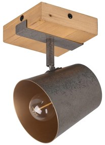 Faretto in colore grigio scuro-naturale Bell - Trio