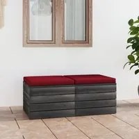 Pouf da Giardino su Pallet 2 pz con Cuscini in Massello di Pinocod mxl 72494