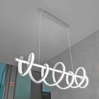 Lampadario moderno pendente bianco stilizzato 60W barra luce doppio LED sospensione tavolo cucina ristorante 230V - 6000K