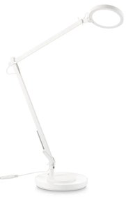 Lampada Da Scrivania Moderna Futura Alluminio-Plastiche Bianco Led 12,5W 4000K