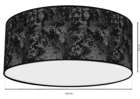 Plafoniera SATINO 2xE27/60W/230V nera/grigia