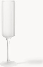 Set di 2 flute da champagne in vetro soffiato Ripple