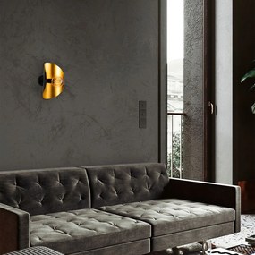 Lampada da parete nera/dorata Sivani – Opviq lights