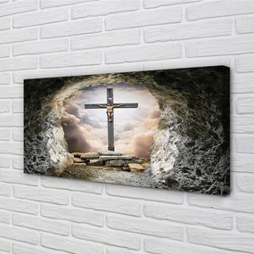 Quadro su tela Light Cross Light di Cave Gesù 100x50 cm