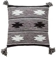 Tappeto moderno Chicago, stile kilim, 100% cotone, grigio, 45x45cm