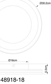 Globo 48918-18 - Plafoniera LED CLARINO LED/18W/230V diametro 30,2 cm
