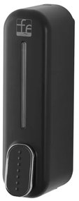 Dispenser sapone liquido a muro nero da 350 ml con fissaggi inclusi