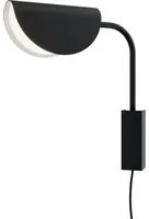 Applique Da Parete Moderno Mollis Metallo Nero Acrilico 1 Luce G9 7W