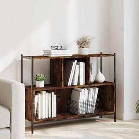 Libreria Rovere Fumo 102x28x77,5 Cm İn Legno Multistrato /
