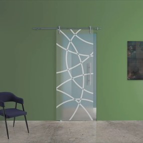 Porta scorrevole Circle in alluminio multicolore, L 96 x H 215 cm, con binario Ermes Sinistra
