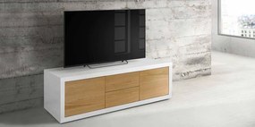 Mobile porta TV moderno in legno bicolore