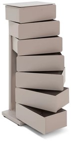 Cassettiera in metallo grigio-beige 37x98,5 cm Joey - Spinder Design
