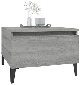 Tavolini 2pz grigio sonoma 50x46x35 cm in legno multistrato