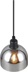 Lampadario nero/argentato con paralume in vetro ø 12 cm Molly – Trio