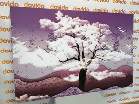 Stampa su tela – Albero immerso nelle nuvole