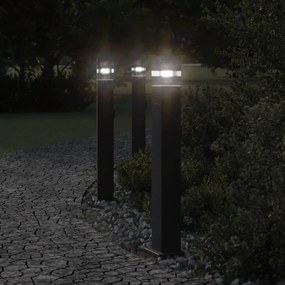 Lampada Da Terra Per Esterni Con Presa Nera 80 Cm Alluminio /