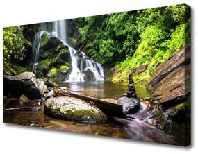 Quadro su tela Cascata Las Natura Potok 100x50 cm