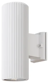 Lampada Da Parete Moderna Da Esterno Metallo Bianco Luce2E27 60W Ip54